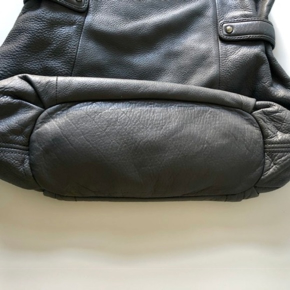 Banana Republic Genuine Leather Gray Hobo Bag - Picture 4 of 7